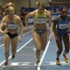 L-R: Sara Hall, Courtney Babcock, Amy Mortimer, Korene Hinds, and Megan Metcalfe at the start of the 3,000.