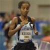 Once Sentayehu Ejigu dropped back, she was on her own for the entire race.