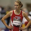 Lindsey Schnell of Arizona Elite lines up for the first of two 800m prelims. The winner of each heat plus the next four fastest runners would advance to Sunday's final.