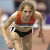 Sara Hall (formerly Sara Bei - it's not always easy following women's distance running because of the name changes!) at the start of the 3000.