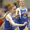 The Central Park Track Club does the 1200 to 400 meter handoff in the lead.