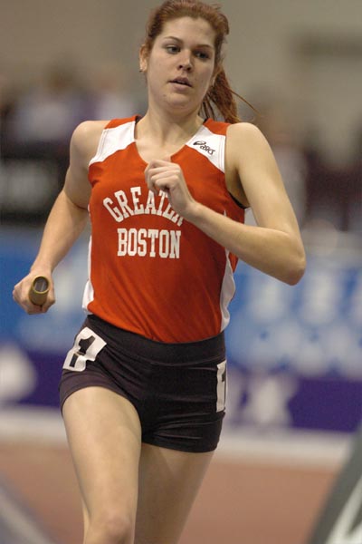 Jen Busse anchored the Greater Boston Track Club's 