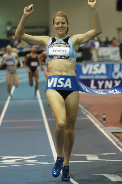 Schmidt was thrilled to earn not only her first USA title, but also her first professional win. Santin finished second in 2:03.51.