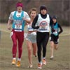 L-R: Barbara Gubbins, Kathryn Martin, and Sarah Krakoff continue to lead the race. Conveniently, they were all in different age groups, so each woman won hers.