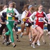 The start of the junior girls' 6K race. The top six finishers in the race would qualify for the World Cross Country Championships.