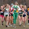 #49 Nicole Blood, #40 Erin Bedell, and #50 Zoe Nelson are among the leaders on the first lap (approaching the 2K mark).