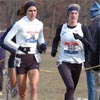 Sharon Dickie-Thompson (right) and Sara Slattery run in fourth and fifth place.