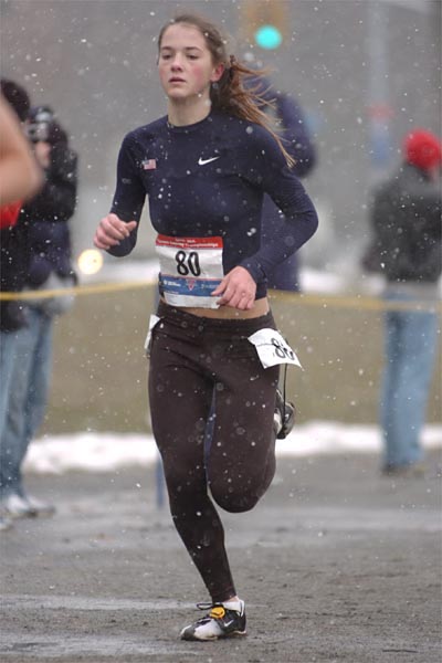 Marie Lawrence, a three time runner-up at the Foot Locker Cross Country Championships, finished fourth in 20:47.