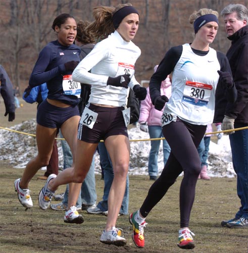 Sharon Dickie-Thompson leads Sara Slattery and Samia Akbar.