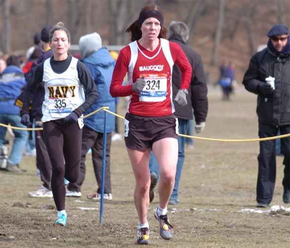 Heather Bury-Parks leads Kimberly Fagen of the U.S. Navy. This race also served as the U.S. Armed Forces Championships.