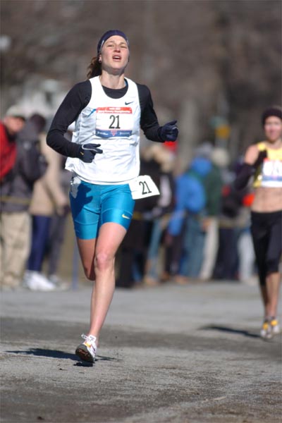 Lauren Fleshman later mentioned that because of the cold, it was tough to get her legs moving when Carrie Tollefson made her move.