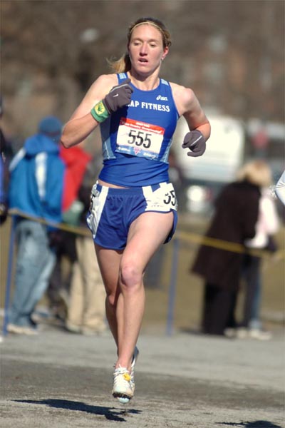 Stephanie Pezzullo, 23, of ZAP Fitness, a newcomer to distance running...