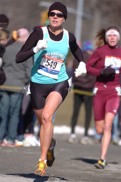 Gina Lucrezi of the Philadelphia Track Club finished 20th in 13:23.